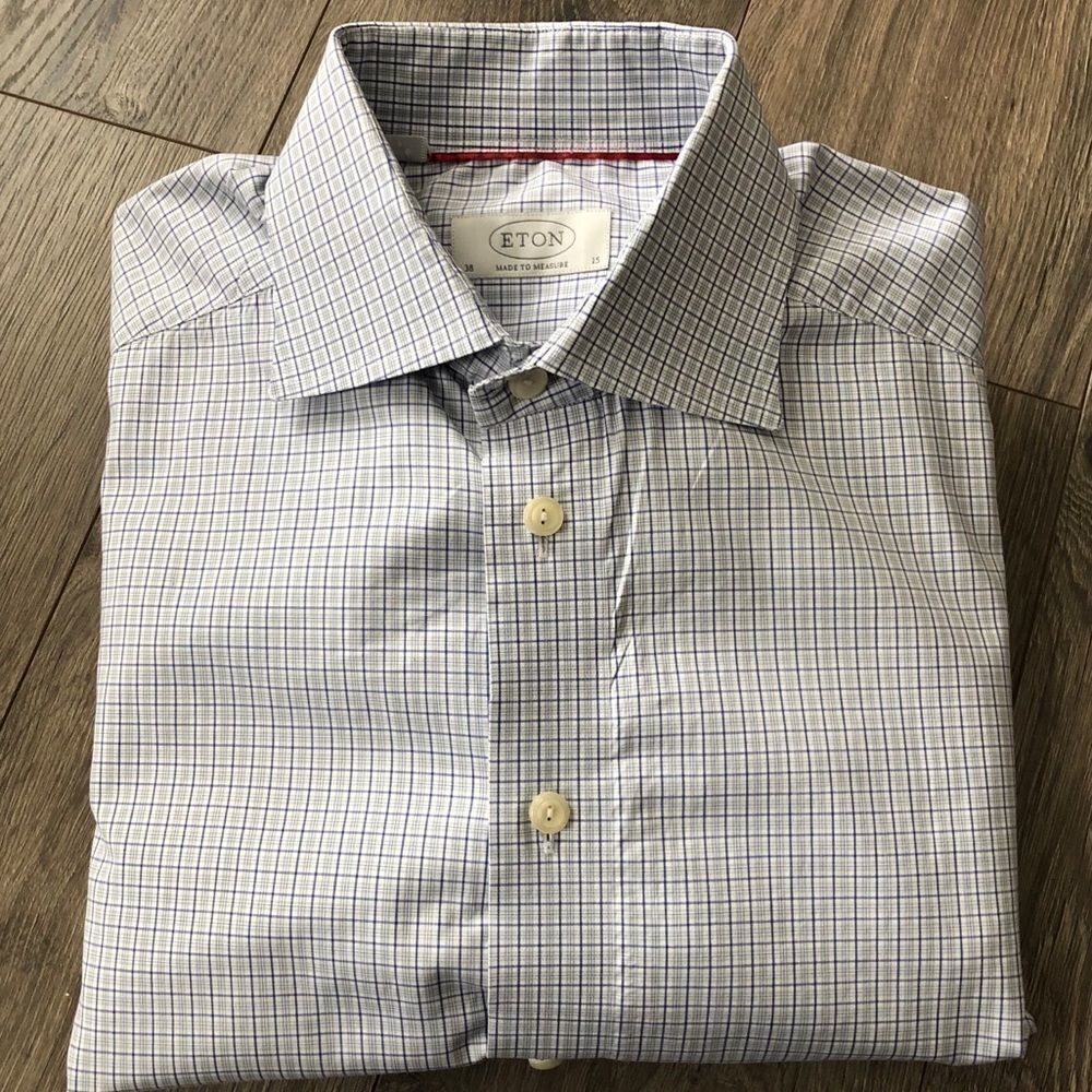 Blue plaid Eton Dress Shirt